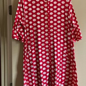 Marimekko red and white polka dot dress.